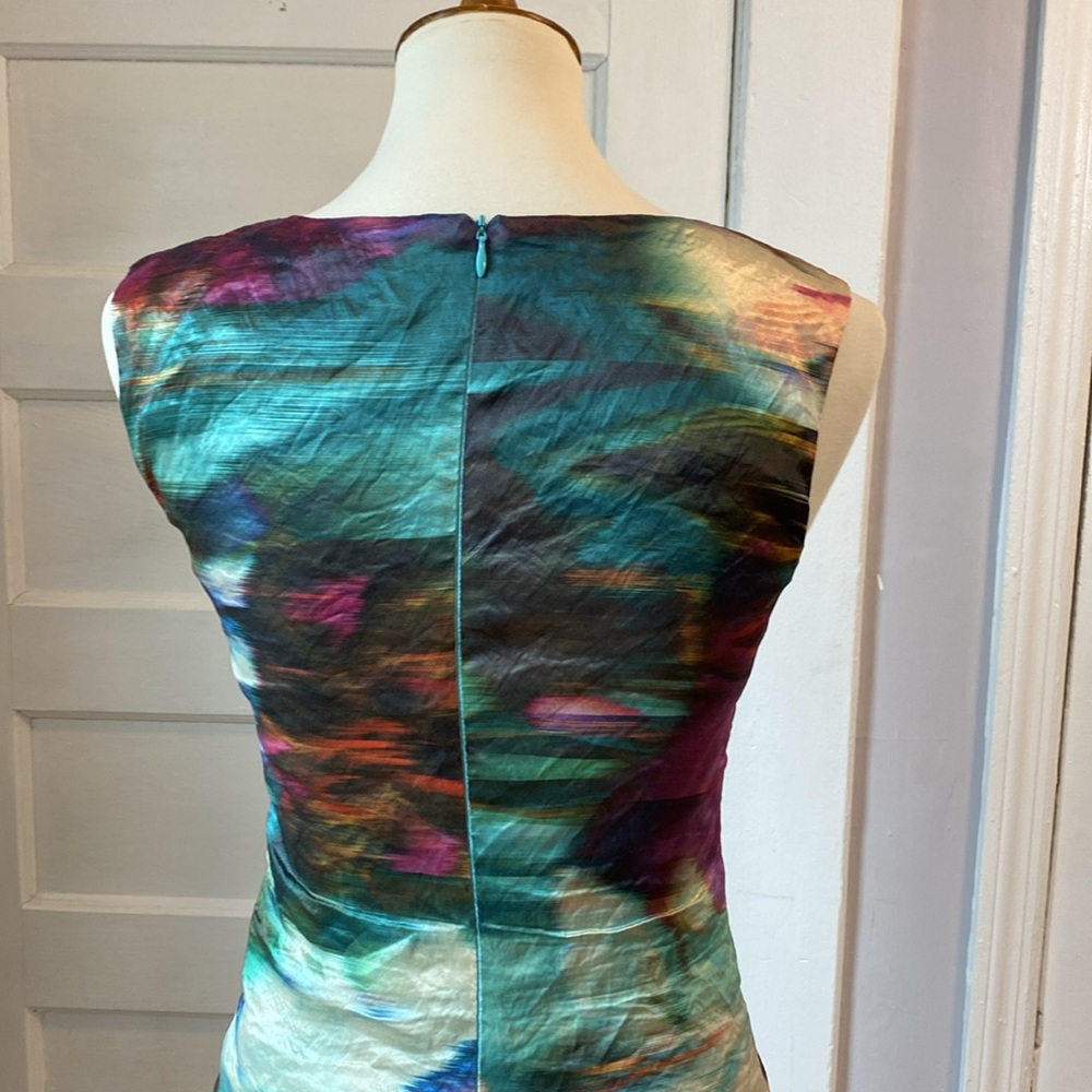 Nicole Miller Motion Blur Metallic Midi Dress, Size 2 - Picture 6 of 17